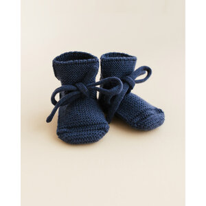 booties - blue - 0-9M