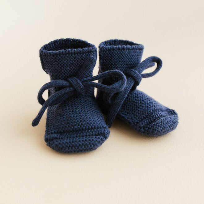 booties - blue - 0-9M