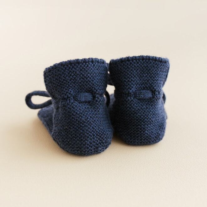 booties - blue - 0-9M