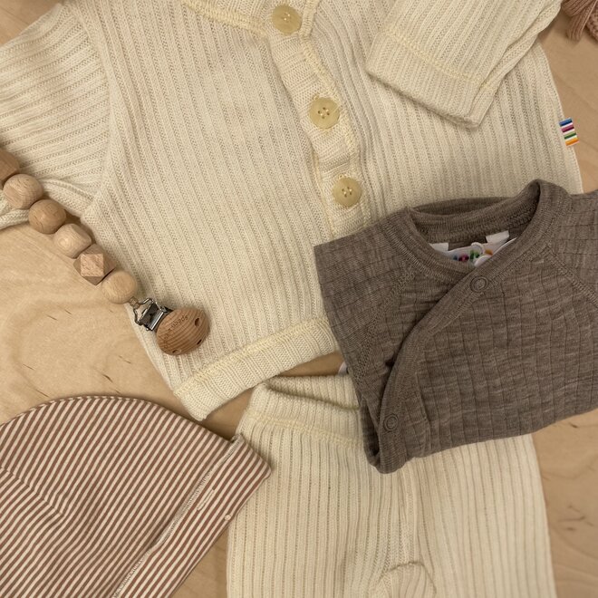 cardigan - natural - 100% wool