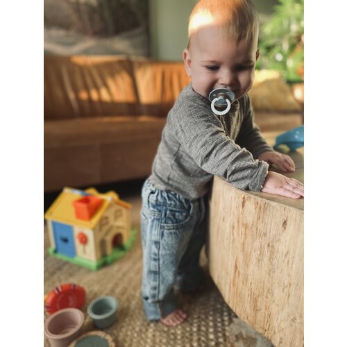 body long sleeve - sesame melange - 100% wool JOHA body long sleeve - sesame melange - 100% wool