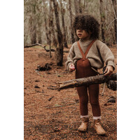 SILLY SILAS footless teddy cotton tights - cinnamon