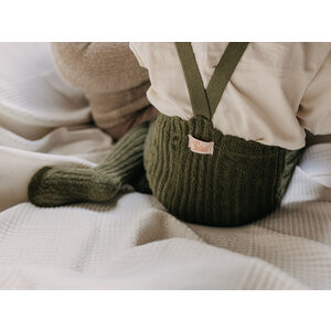 footed granny tights - olive