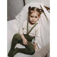SILLY SILAS footed granny tights - olive