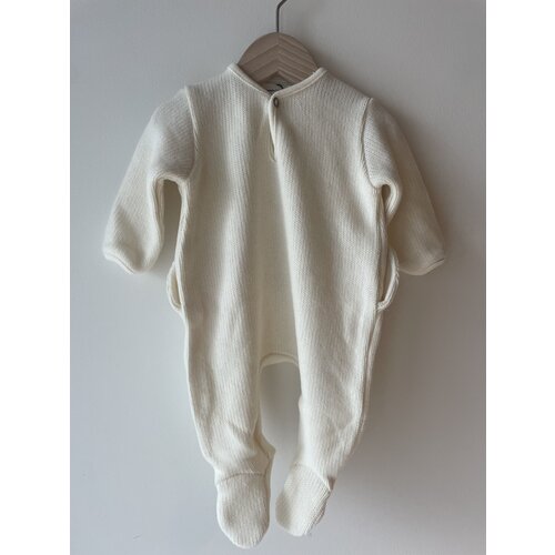 PEQUENO TOCON fleece onesie with feet - natural