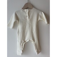 PEQUENO TOCON fleece onesie - natural