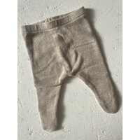 PEQUENO TOCON soft fleece footed pants - tan