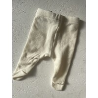 PEQUENO TOCON soft fleece footed pants - natural