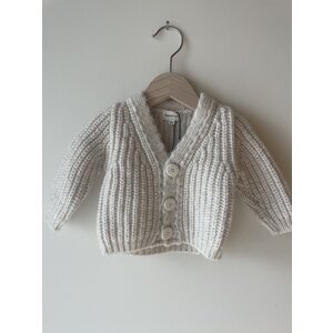 knitted cardigan - natural