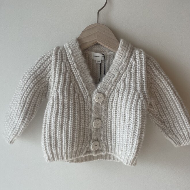 knitted cardigan - natural