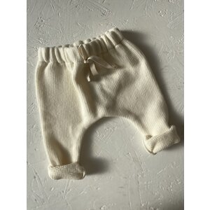 fleece baggy pants - natural