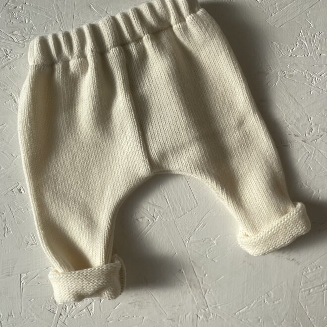 fleece baggy pants - natural