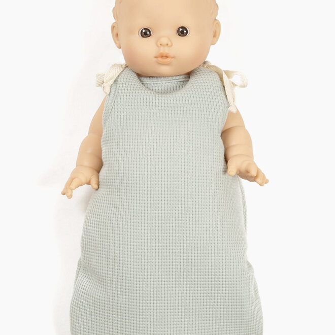 sleeping bag for big dolls - green honeycomb