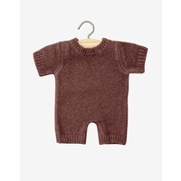 MINIKANE kledij kleine pop - felix knitted jumpsuit brown