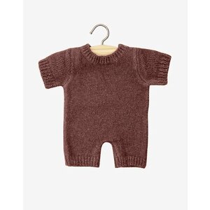 kledij kleine pop - felix knitted jumpsuit brown