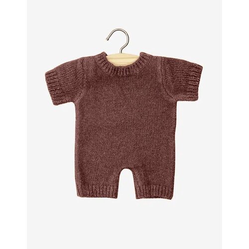 MINIKANE kledij kleine pop - felix knitted jumpsuit brown