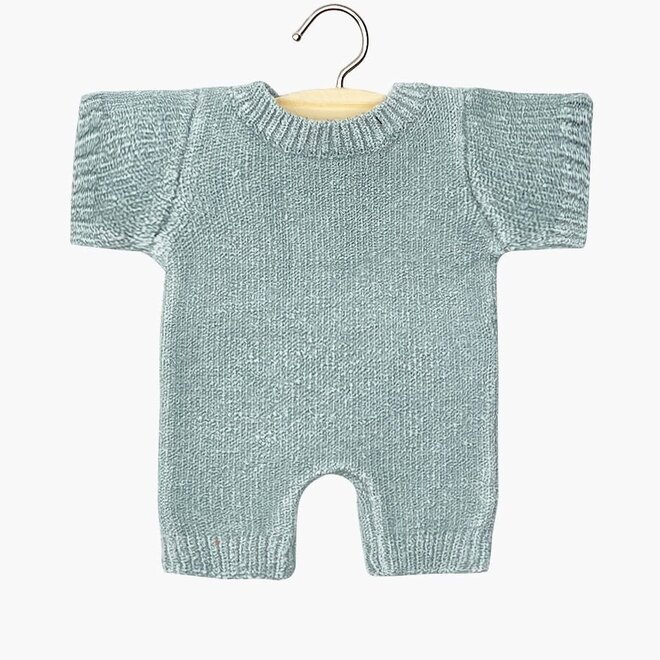 doll clothing for small dolls - felix knitted jumpsuit blue