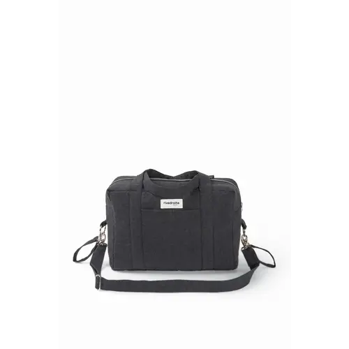 RIVEDROITE darcy - diaper bag recycled coton - black
