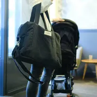 RIVEDROITE darcy - diaper bag recycled coton - black