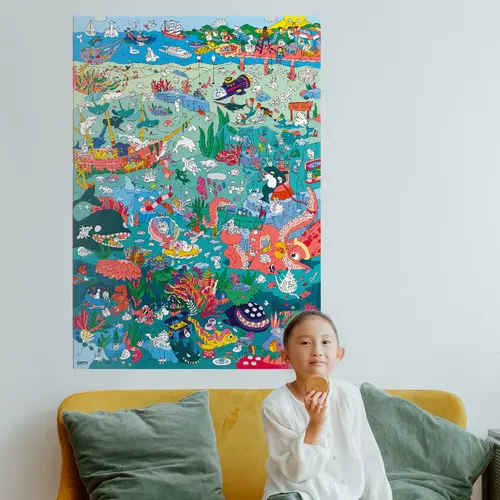 OMY ocean sticker poster