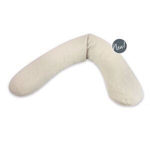 muslin feeding pillow - sandy beige