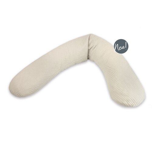 muslin feeding pillow - sandy beige