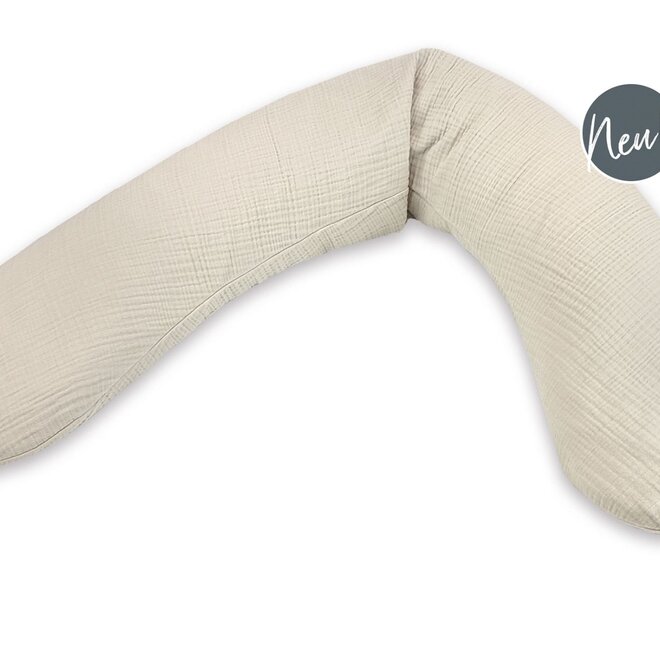 muslin feeding pillow - sandy beige