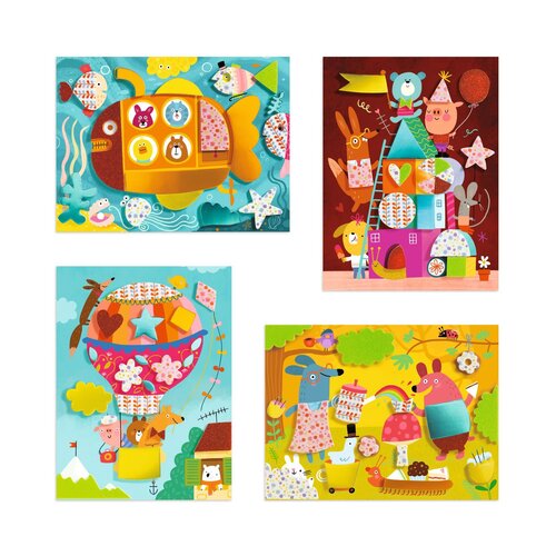 DJECO mousse mousse - making a collage
