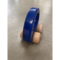 GOKI wooden car with handle - blue