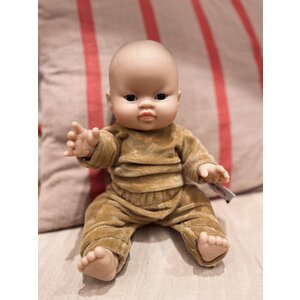 kledij pop - liam velours set orange