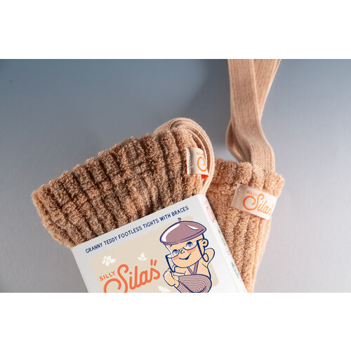 SILLY SILAS footless granny cotton tights - light brown