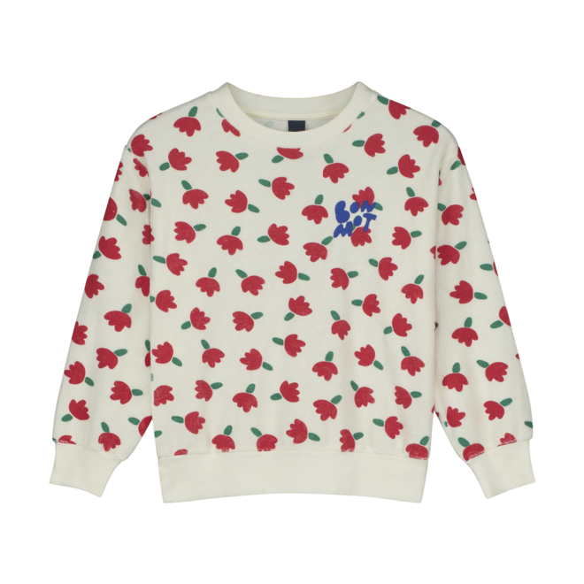 sweatshirt terry flowers