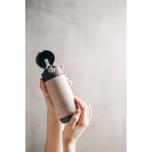 kids straw bottle - 350 ml - cream beige