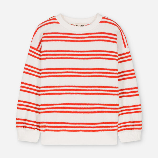 sweater terry red stripes
