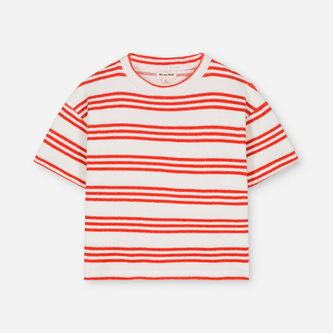 t-shirt terry red stripes