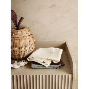 3 pack muslin cloths - pear