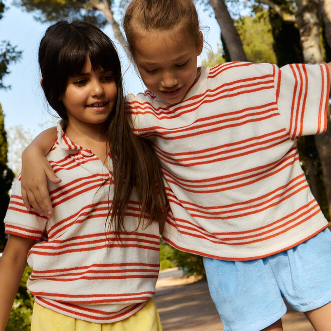 t-shirt terry red stripes