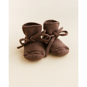 booties - mocha - 9-15M