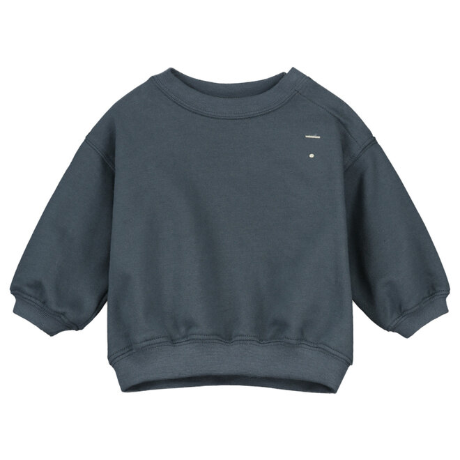 baby dropped shoulder sweater - blue grey