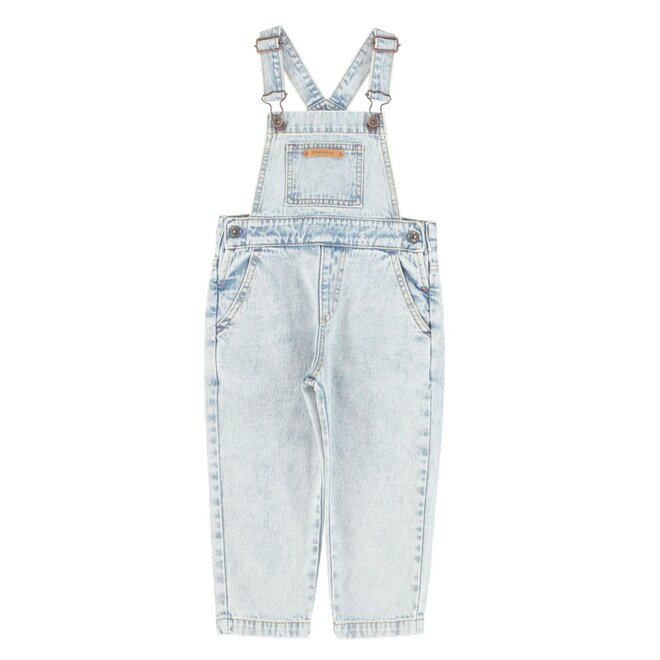 dungarees - washed blue denim