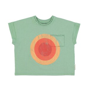 PIUPIUCHICK tshirt - green multicolor circle print tshirt - green multicolor circle print