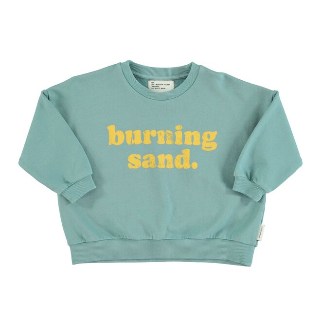 sweatshirt - green burning sand print