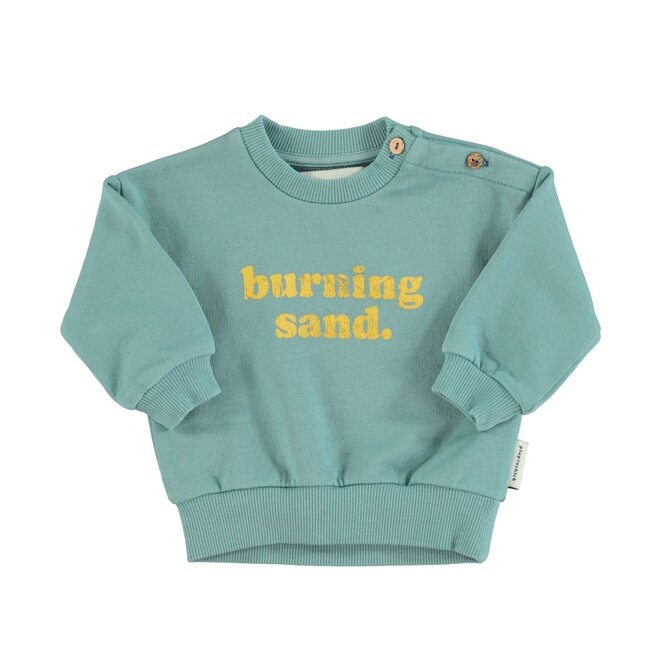 sweatshirt - green burning sand print