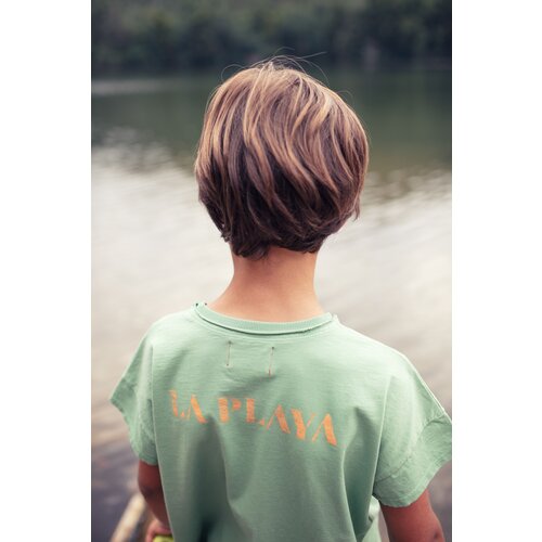 tshirt - green multicolor circle print PIUPIUCHICK tshirt - green multicolor circle print