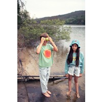 tshirt - green multicolor circle print PIUPIUCHICK tshirt - green multicolor circle print