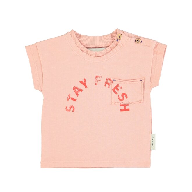 tshirt - light pink stay fresh print