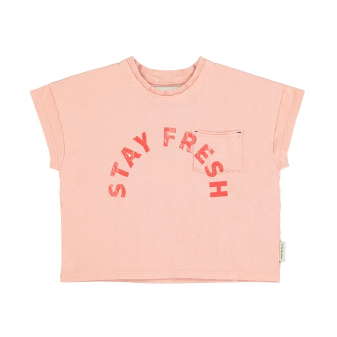 tshirt - light pink stay fresh print