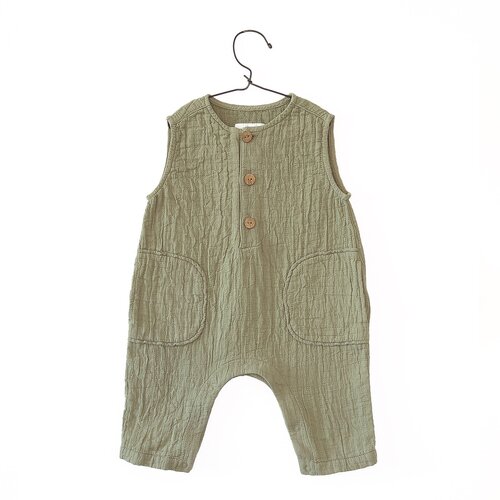 woven jumpsuit - khaki PLAY UP woven jumpsuit - khaki