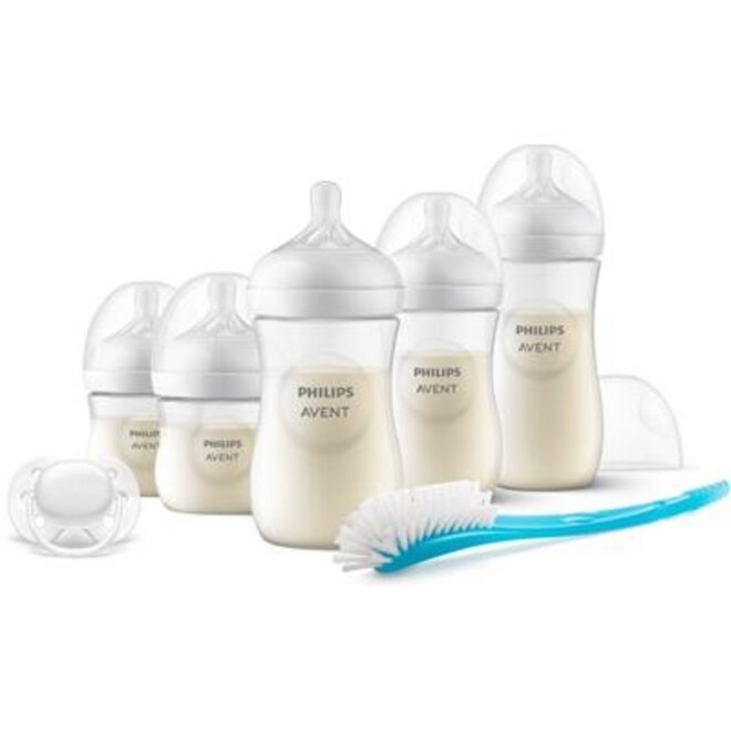 natural 3.0 starterset met extra fles & flessenborstel - set van 5 flessen