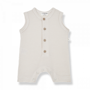 1+ IN THE FAMILY striped romper - clay/ivory striped romper - clay/ivory
